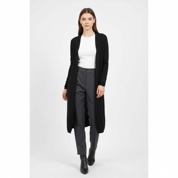 Alfani Deep Black Longline Open Front Core Cardigan Size XL - Picture 1 of 7
